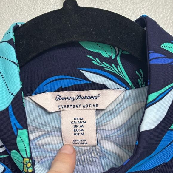 Tommy Bahama UPF 50+ Full Zip Golf Jacket in Blue and Green Floral - Size M - Picture 5 of 8